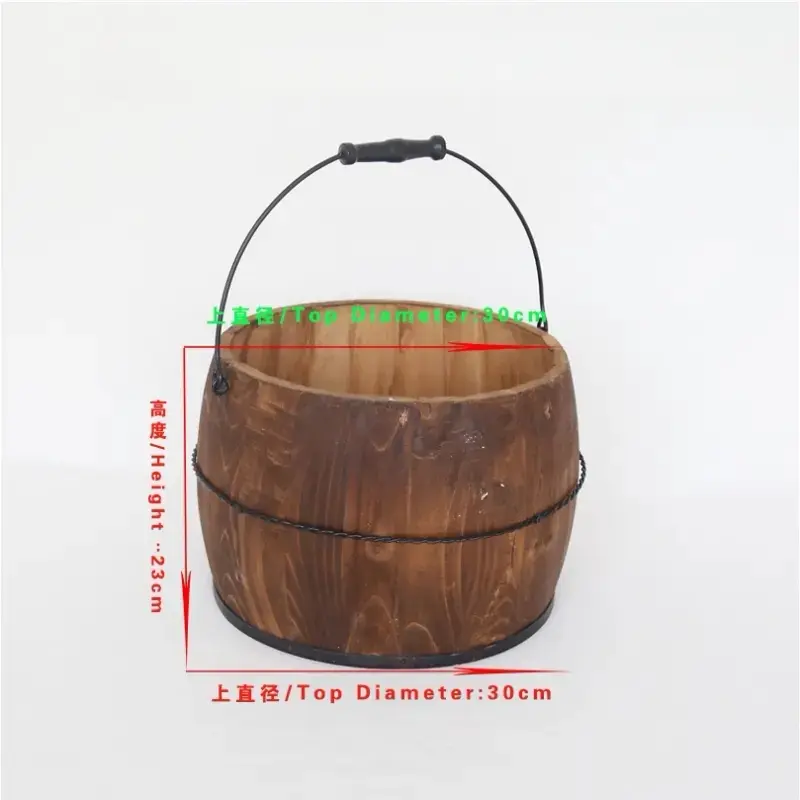 Vintage Wooden Posing Bucket - Newborn Photography Props - Image 5